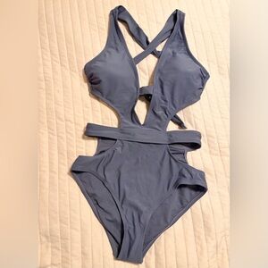 Xhilaration Gray One Piece Swimsuit